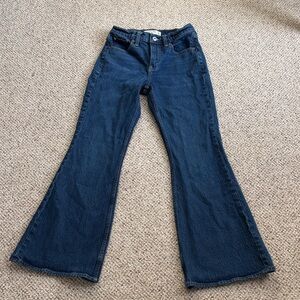 Abercrombie & Fitch Dark Blue High Rise Flare Jeans